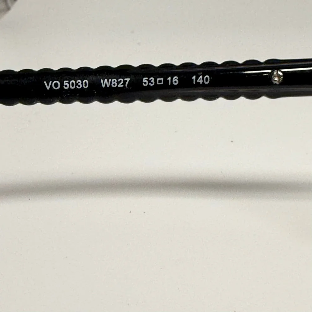 Vogue VO 5030 W827 Black Cat Eye Eyeglasses Frames 53-16-140 Braided Temple